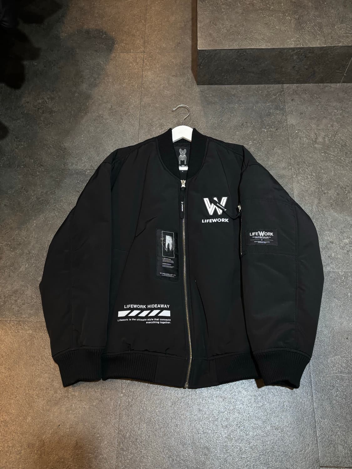라이프워크 봄버 항공점퍼 블랙 95사이즈 상품이미지2