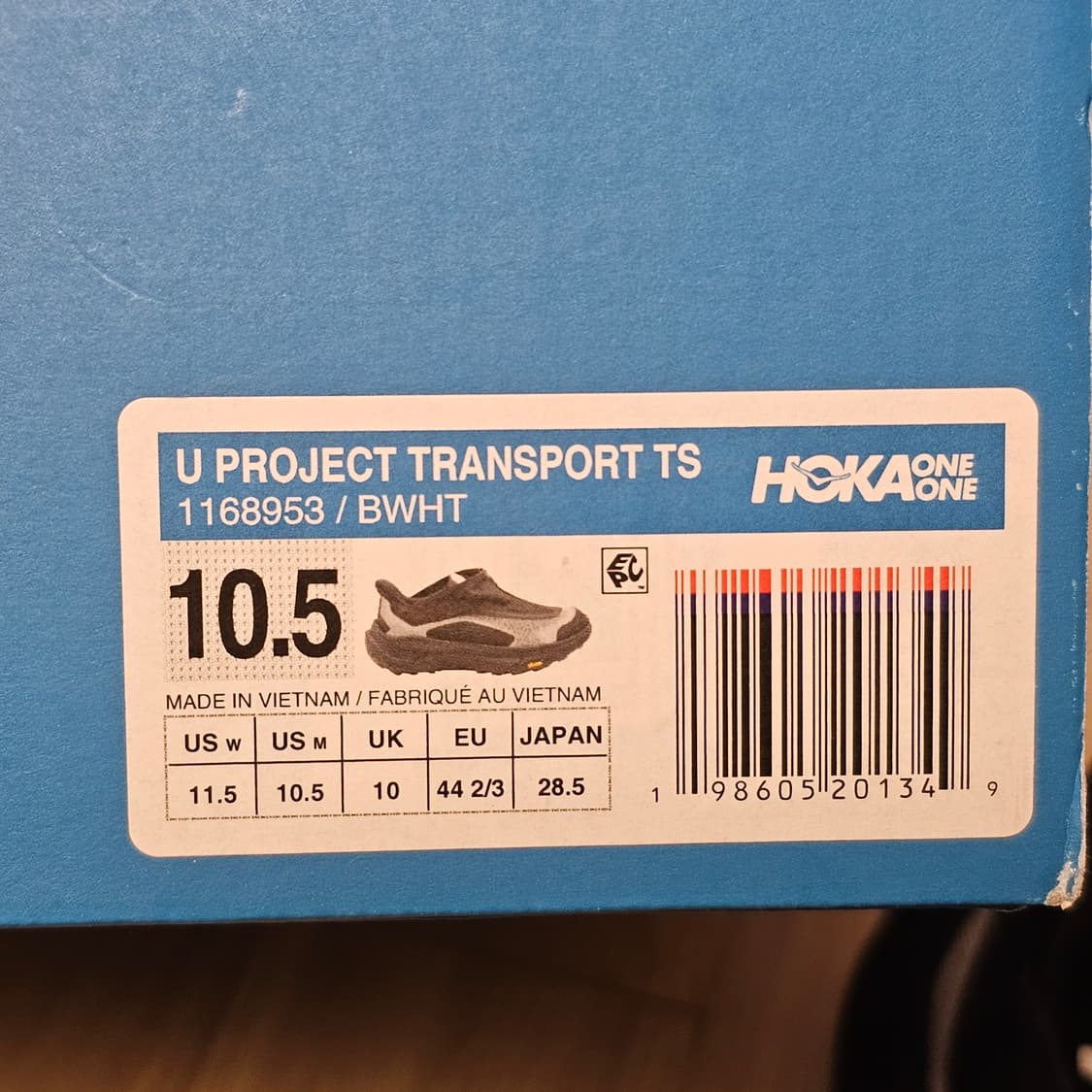 285 새제품) 호카 프로젝트 트랜스포트 TS 비브람 신발 운동화 남자 상품이미지6