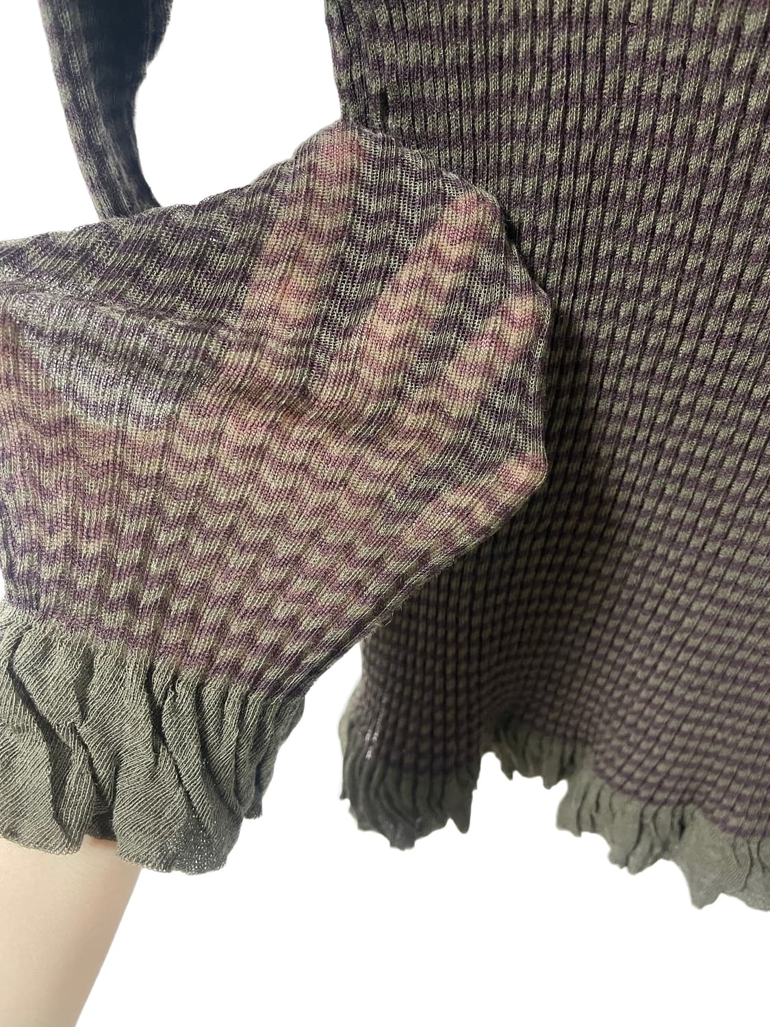 Pleated Sheer Turtle Blouse 상품이미지2