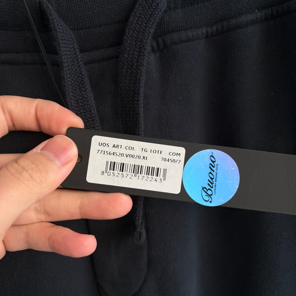 새상품(XL)스톤아일랜드 와펜 패치 카고 트레이닝 팬츠 네이비 상품이미지5