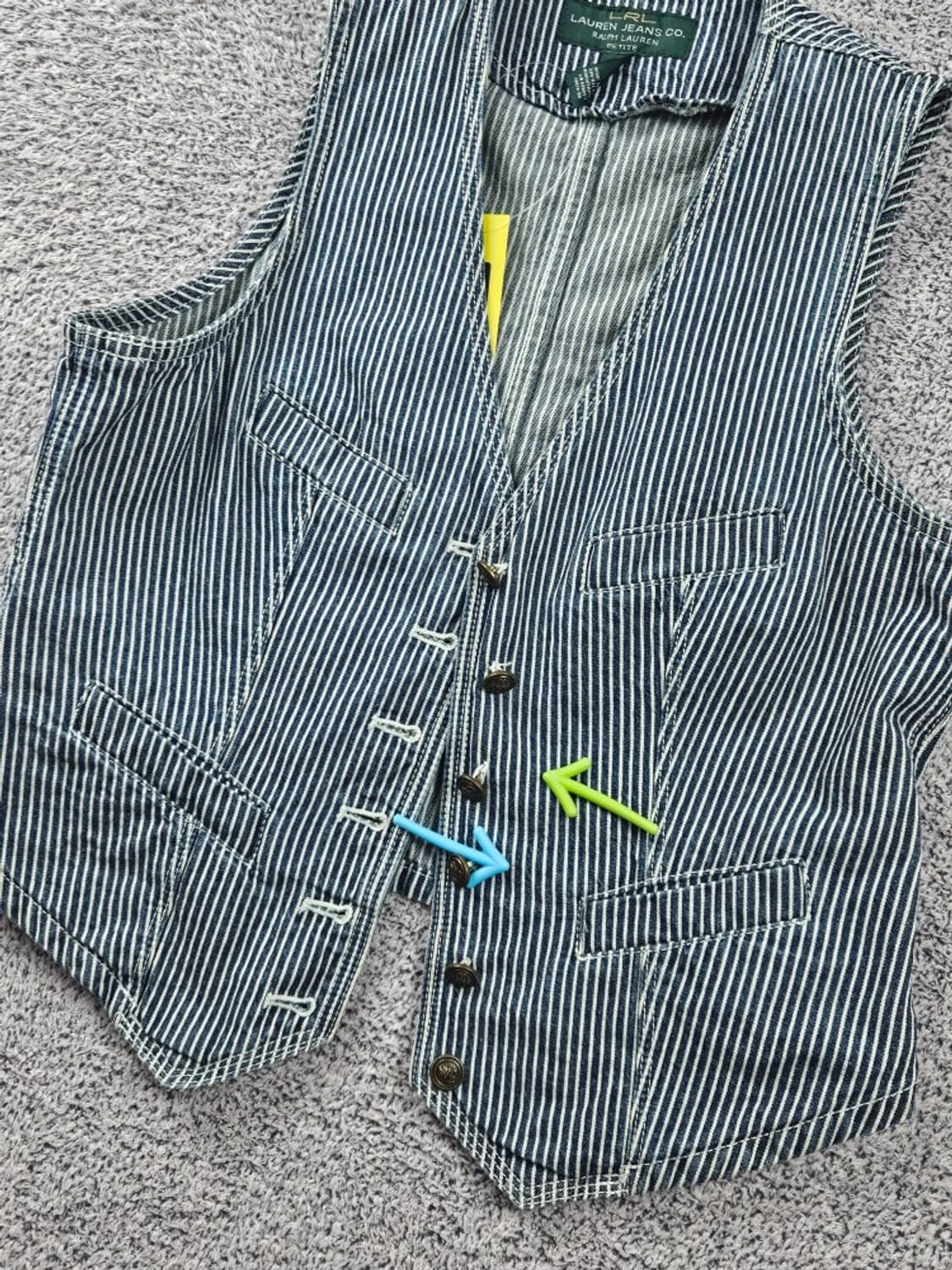 LRL 랄프 로렌 스트라이프 피스 업 코튼 베스트 ( M )/ 11097 상품이미지9