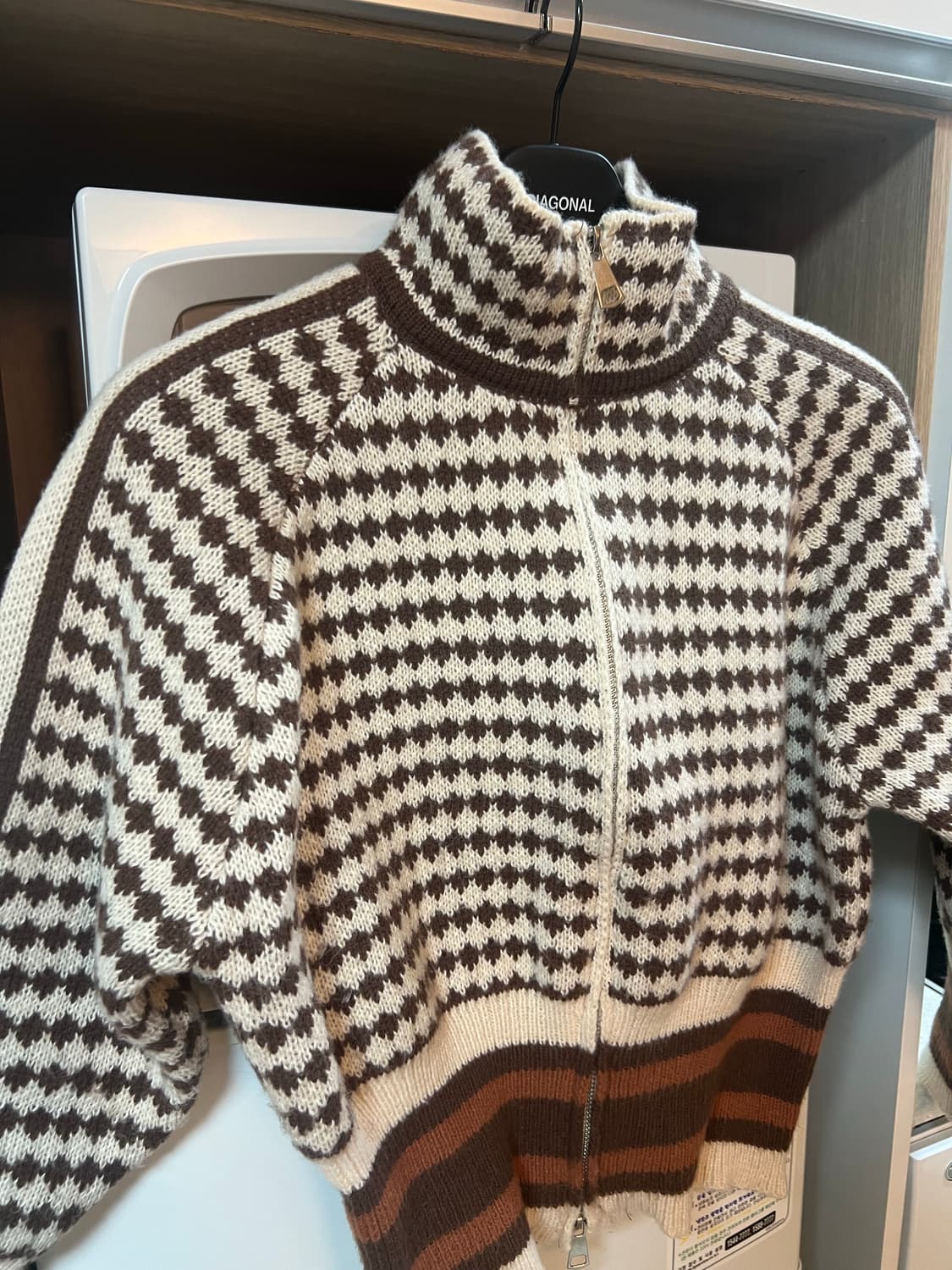 패턴 니트 가디건 상품이미지2