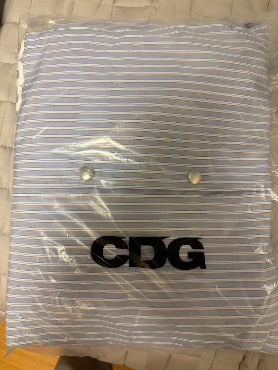 [CDGDC] 꼼데가르송 지드래곤 콜라보 스트라이프 코치 자켓 XL 상품이미지4