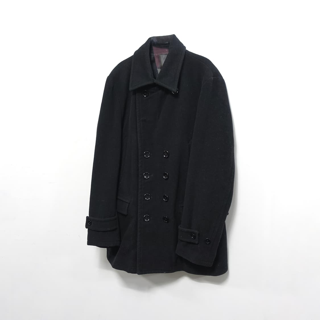 [XL]COMME CA ISM 꼼싸이즘 나폴레옹자켓 타입 레더에리 피코트 상품이미지3