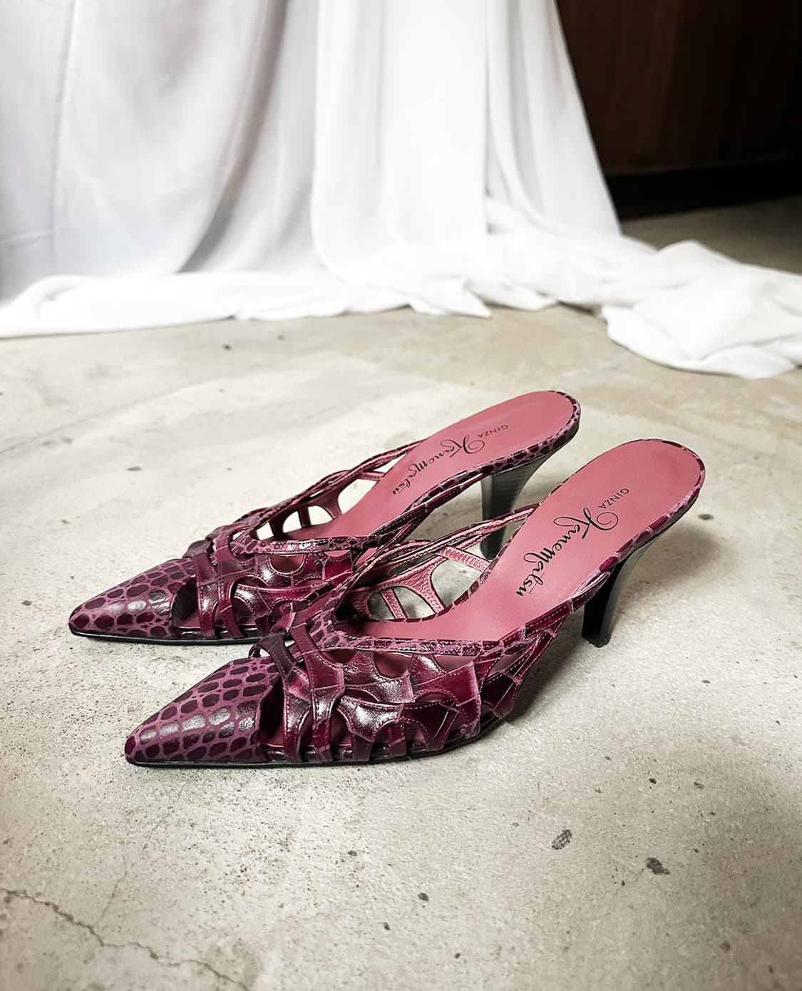 GINZA KANEMATSU heel mules 상품이미지2