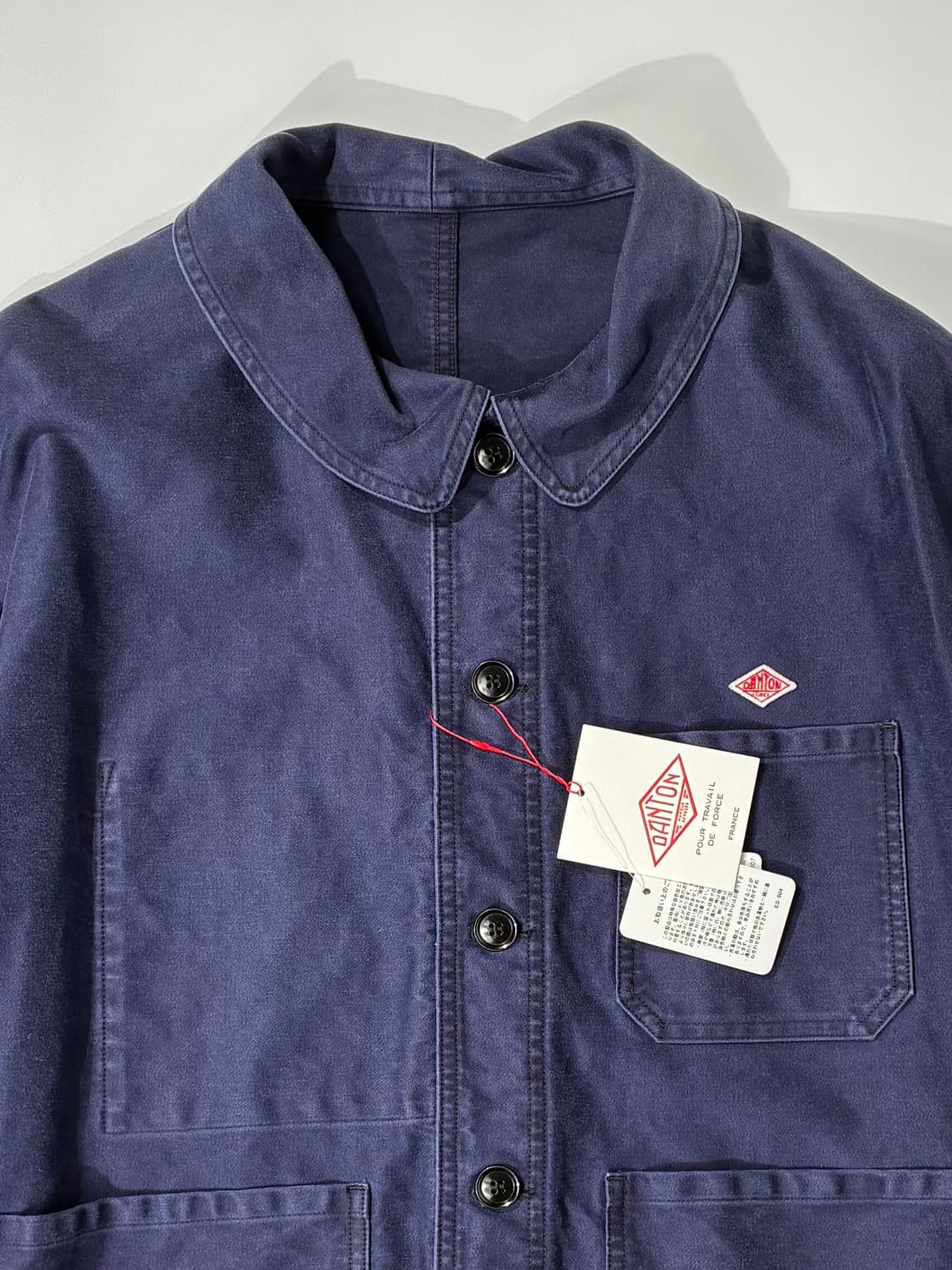 DANTON 단톤 몰스킨 프렌치 커버올 자켓 네이비 42사이즈 상품이미지3