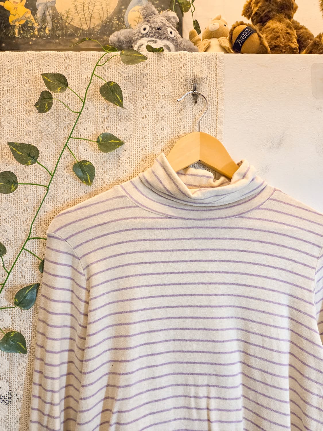 sm2 연보라 스트라이프 목폴라 슬리브 상품이미지2