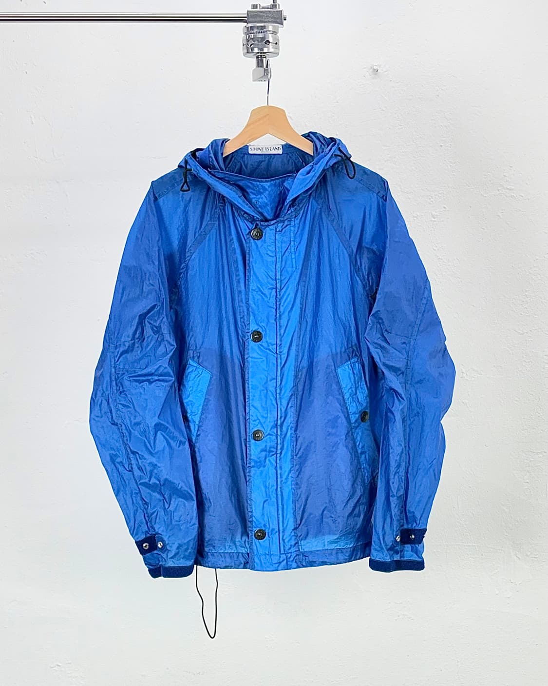 스톤아일랜드 블루 크링클 랩스 나일론 후디 R-Ny 자켓 상품이미지1