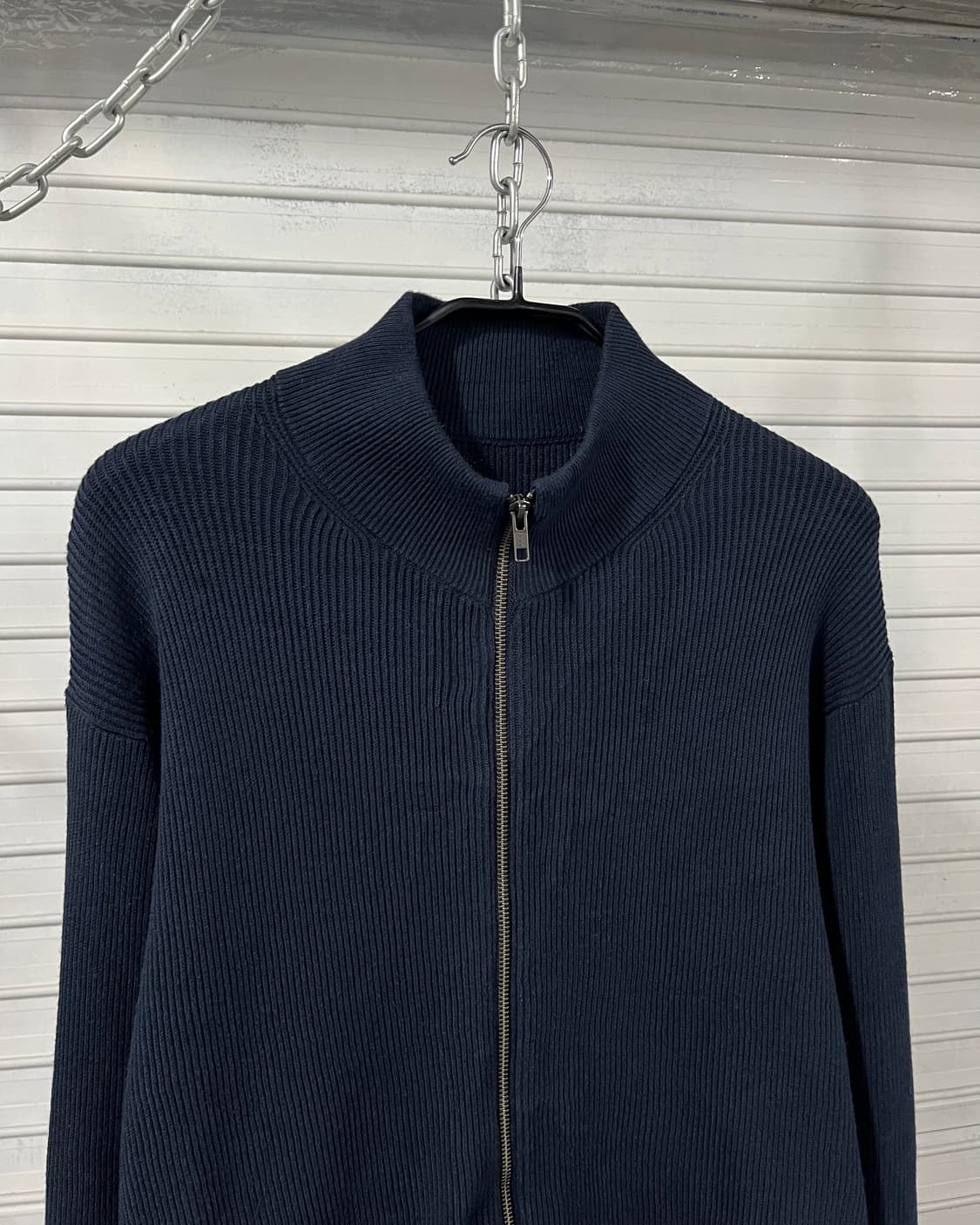 Muji knit zip up 상품이미지5