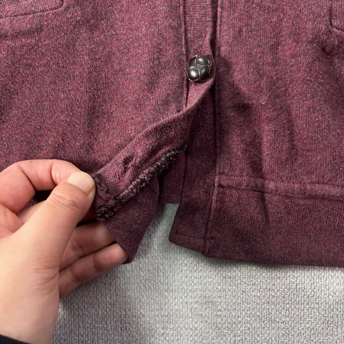 W 90 폴로랄프로렌 코튼 와인 버튼 가디건 상품이미지4