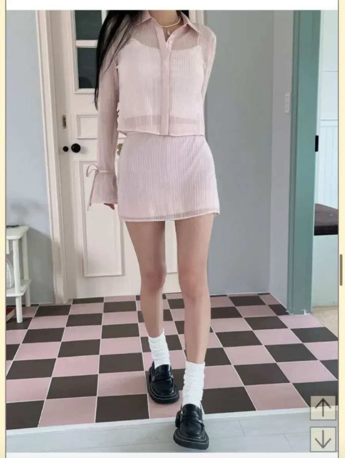 택O 페일제이드 스완 스커트 핑크 m 상품이미지2