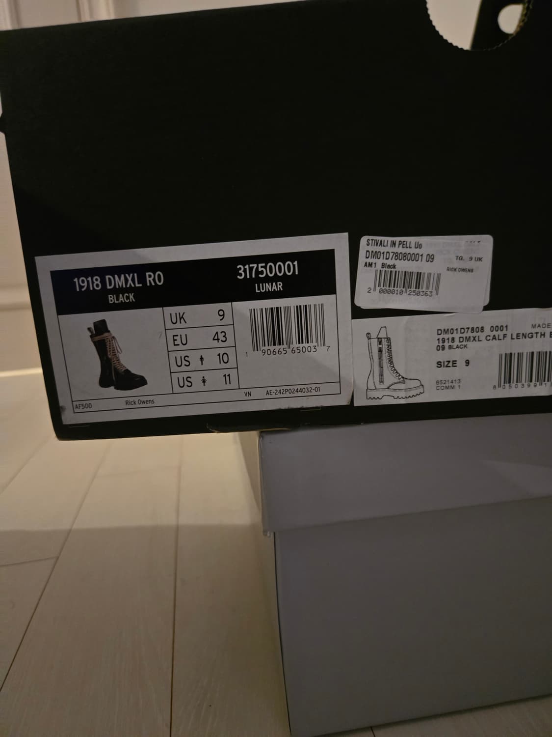 릭오웬스 x 닥터마틴 카프 렝스 부츠 상품이미지3