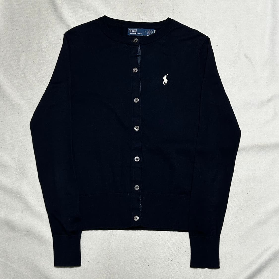 S 폴로랄프로렌 여성용 네이비 코튼 가디건 상품이미지2