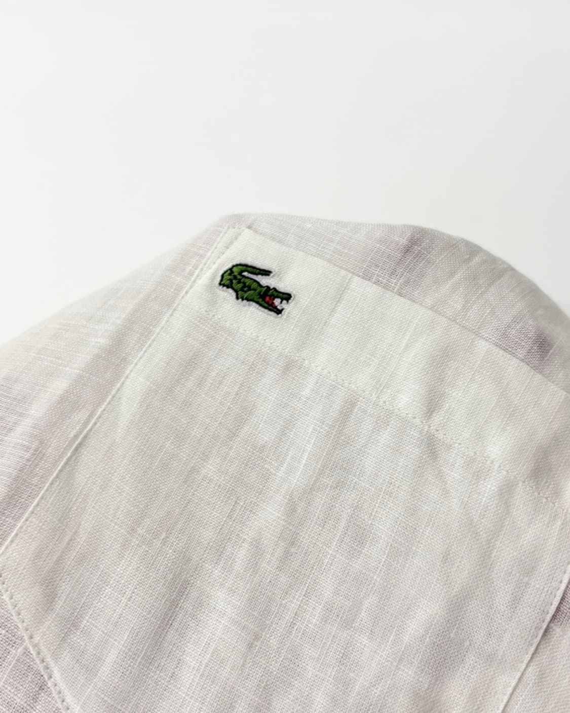 Lacoste 라코스테 화이트 린넨 반팔 셔츠  상품이미지2