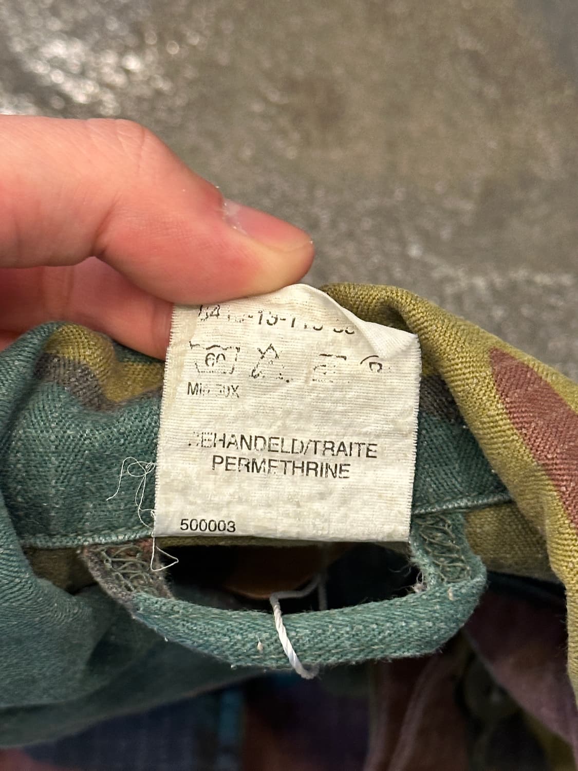 90s Belgian ARMY 직소패턴 컴벳셔츠 L 상품이미지6