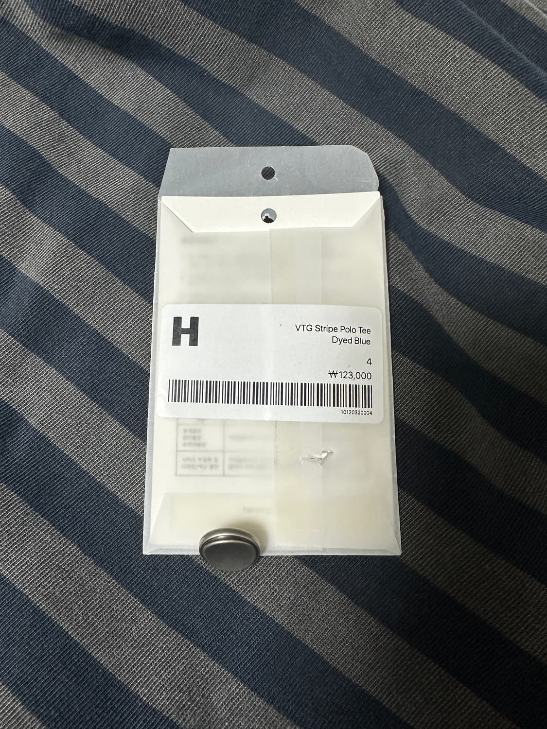 칭룸 VTG 스트라이프 폴로티 Dyed Blue  4사이즈 상품이미지4