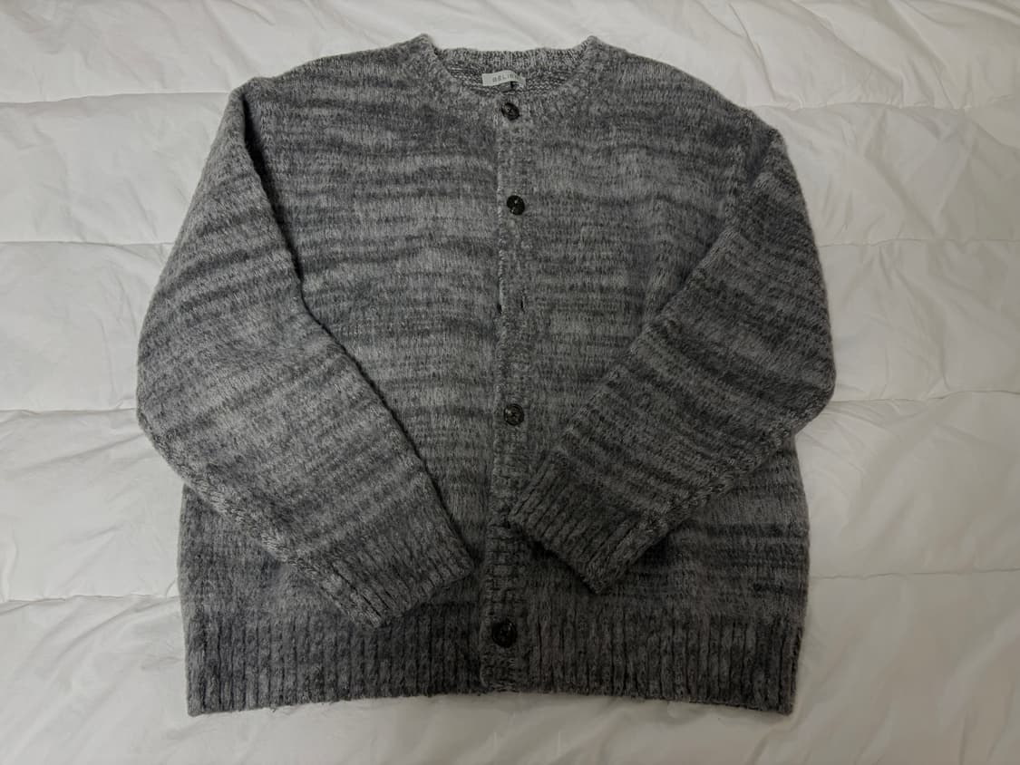 [100] 24f/w 벨리에 브러쉬드 탐 가디건 포그 그레이 상품이미지1