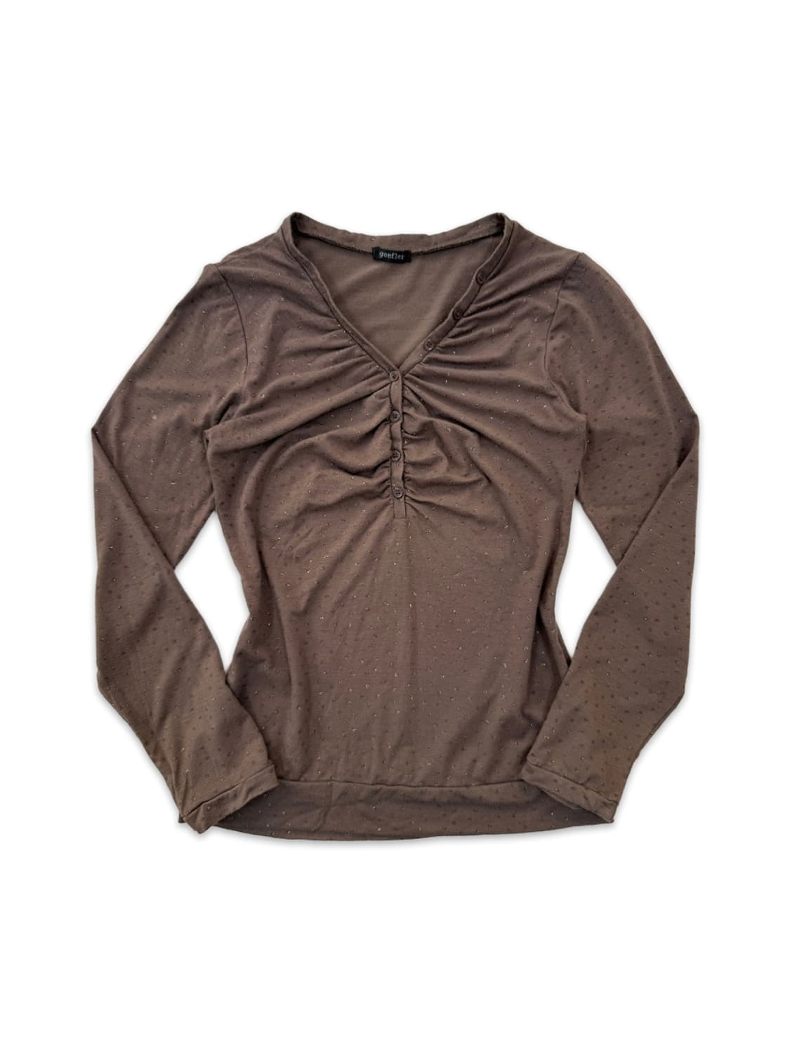 빈티지 브라운 셔랑 긴팔티 상품이미지1