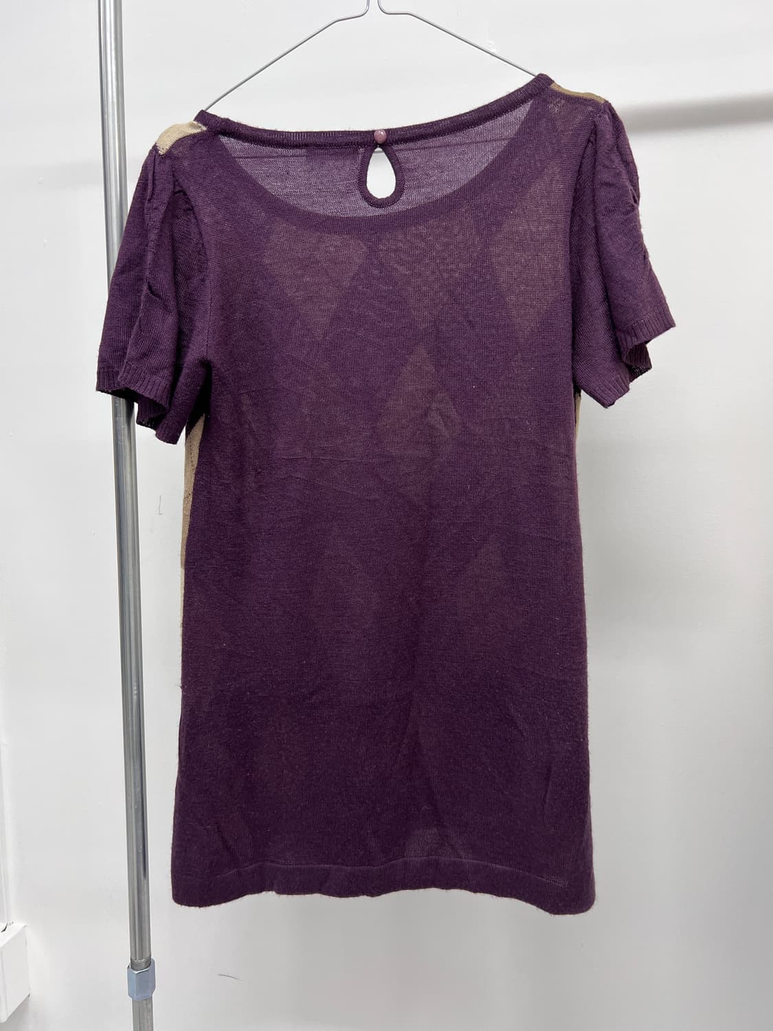 argyle pearl knit mini dress 상품이미지5