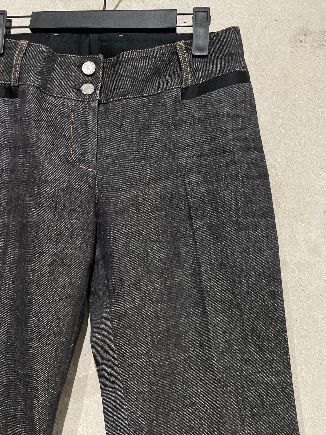 돌체 앤 가바나 흑청 패널 세미 부츠컷 데님 팬츠 상품이미지3