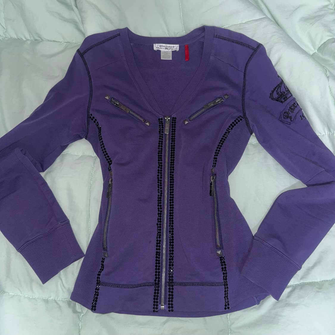 펑크 갸루 브이넥 집업 y2k 상품이미지2