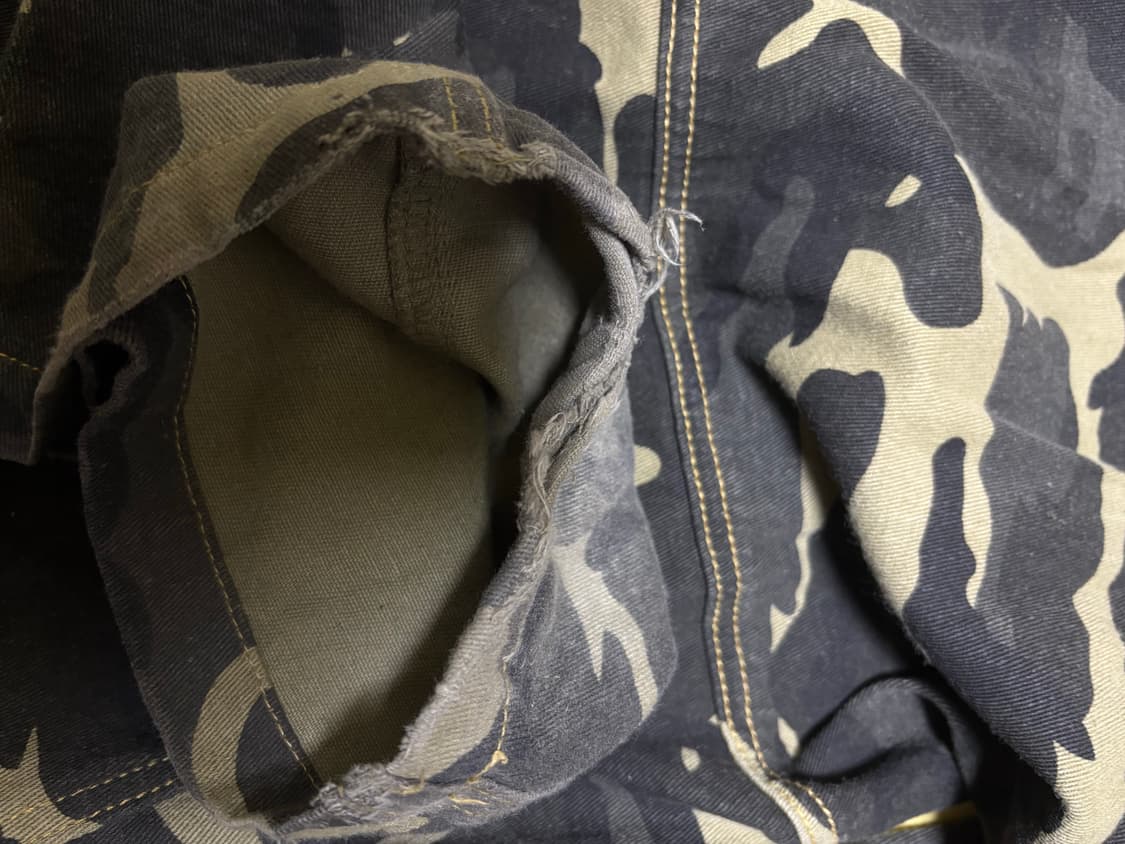 팬시클럽 카키 카모 레터링 데님 팬츠 1사이즈 상품이미지7