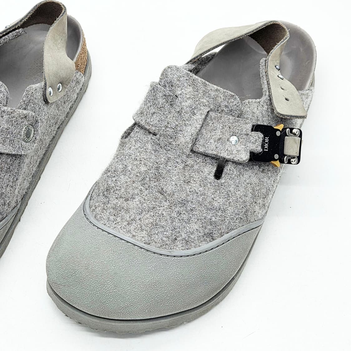  디올 x 버켄스탁 토키오 뮬 펠트 울 누벅 카프스킨 그레이 (43)  상품이미지7