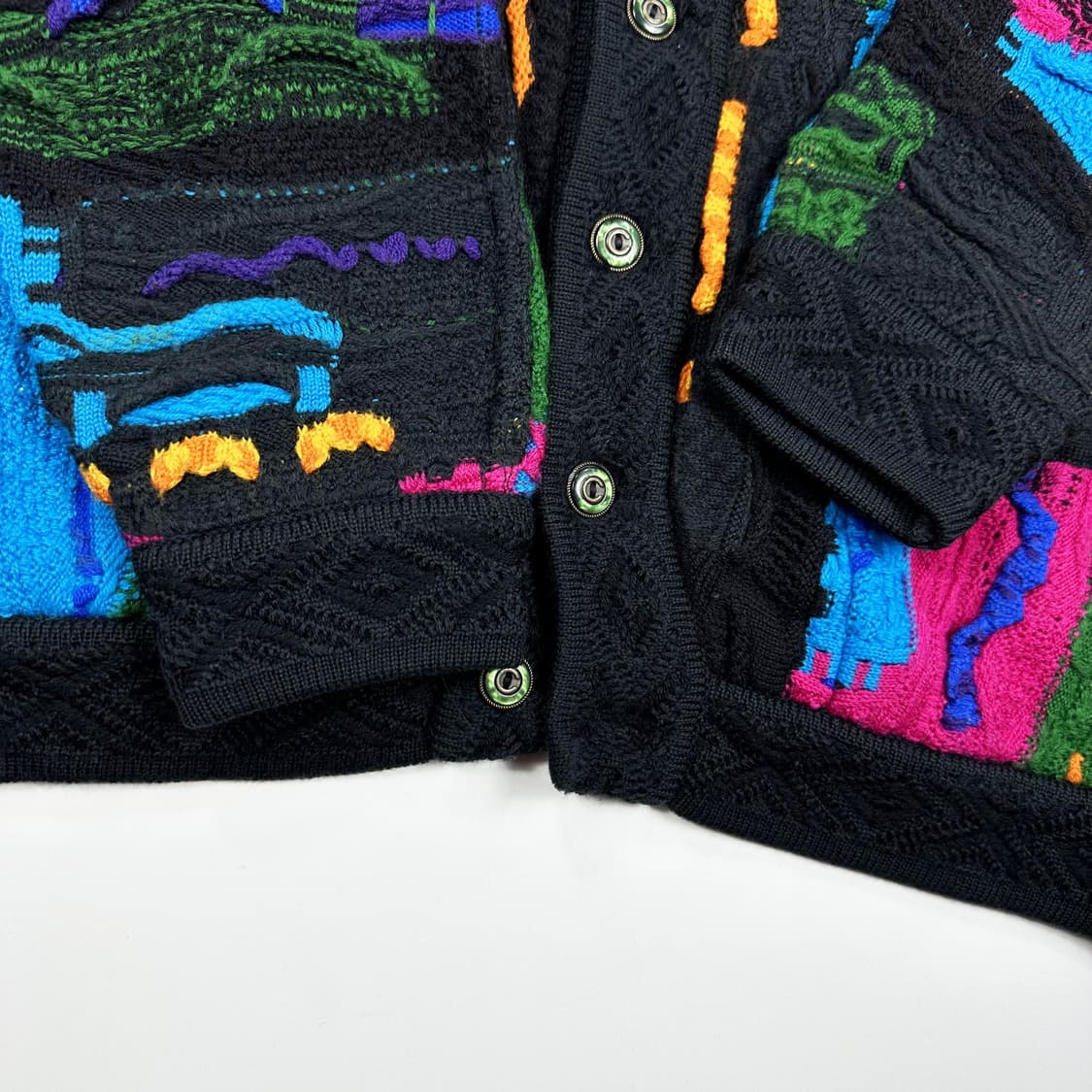 COOGI 쿠지 오스트레일리아 울 케이블 니트 가디건 L 상품이미지3