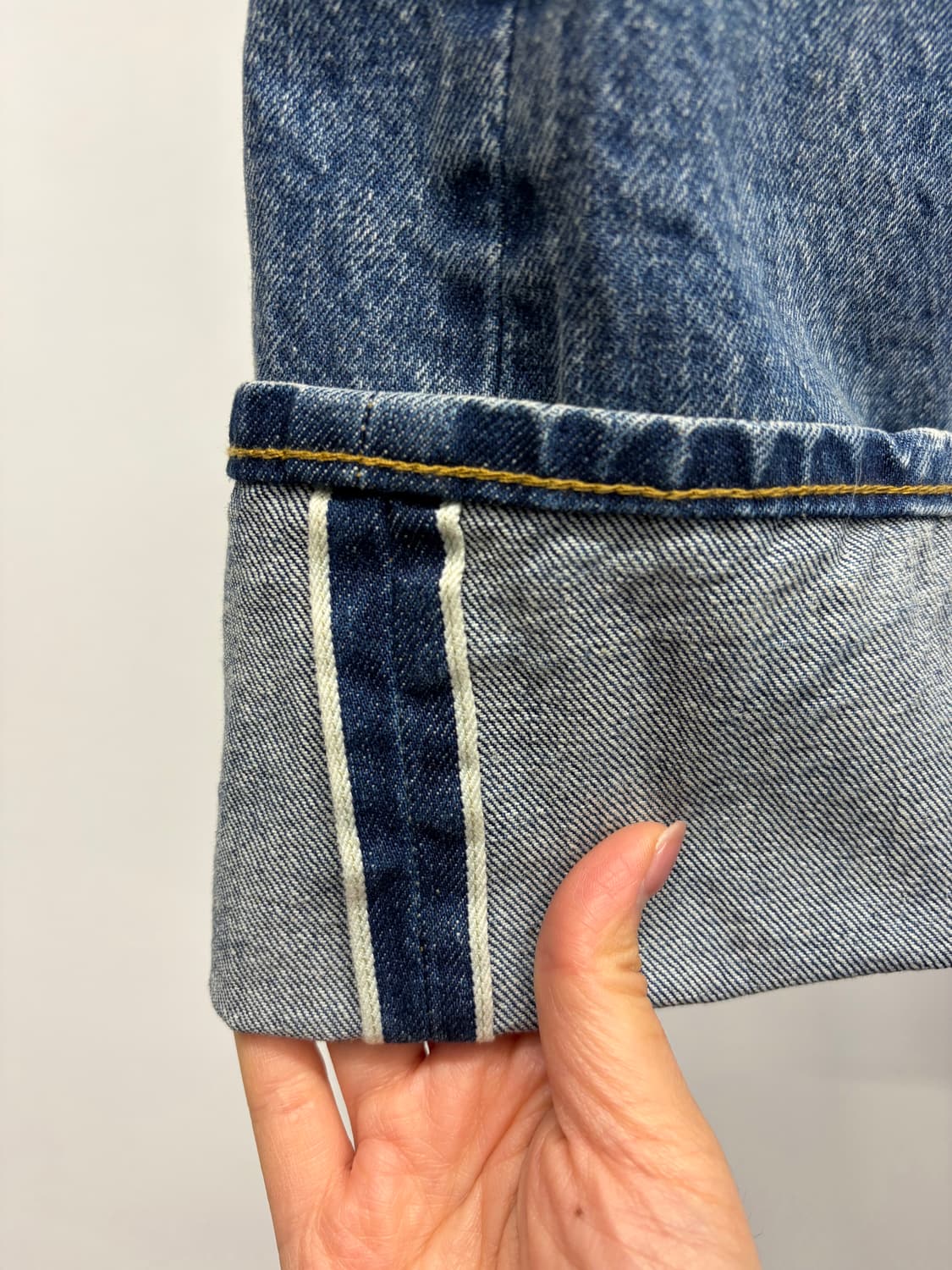 (34) 캡틴선샤인 5P 지퍼 프론트 데님 팬츠 빈티지 워시 상품이미지6