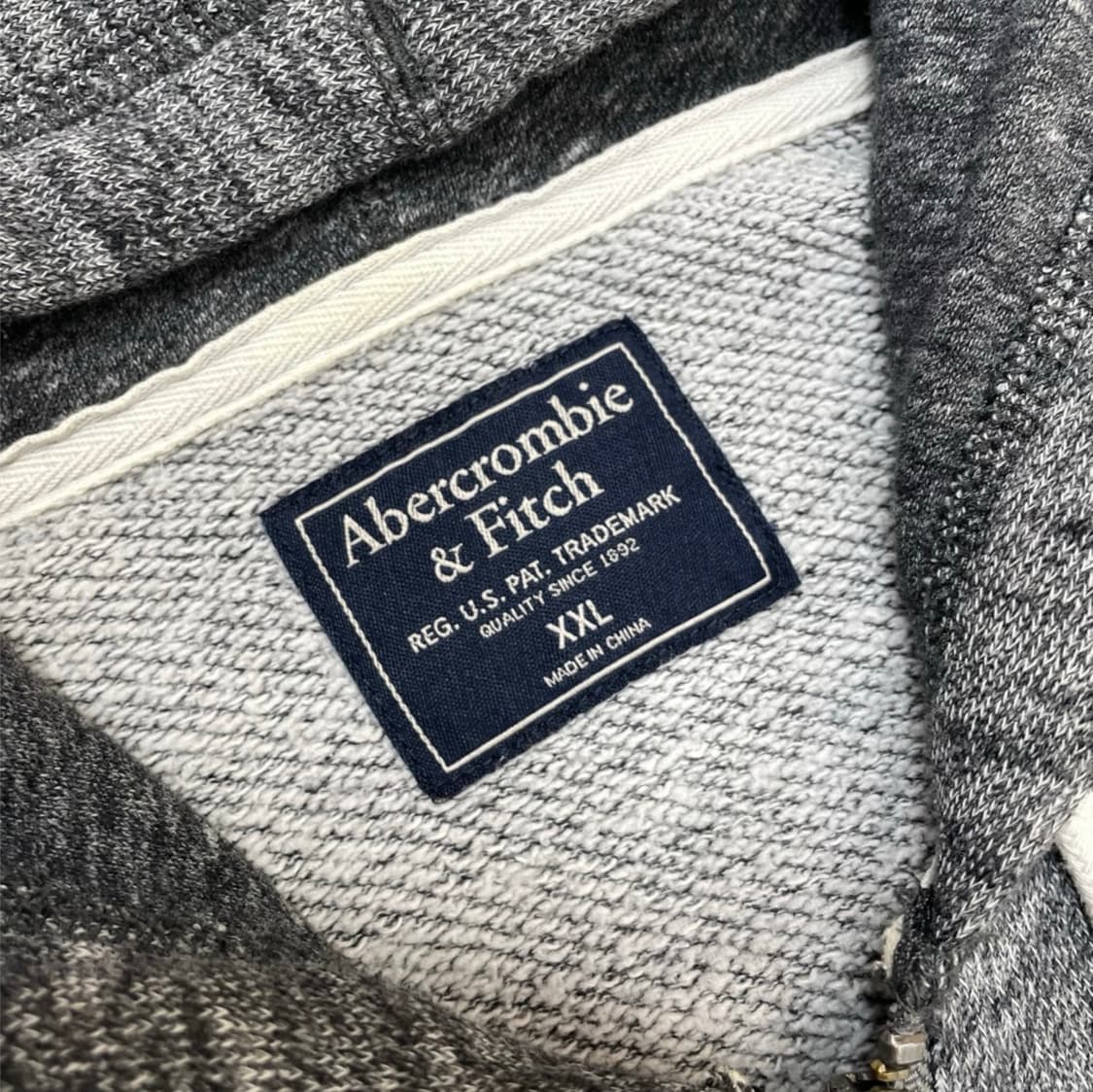 아베크롬비 그레이 로고 코튼 후드집업 2XL 상품이미지2
