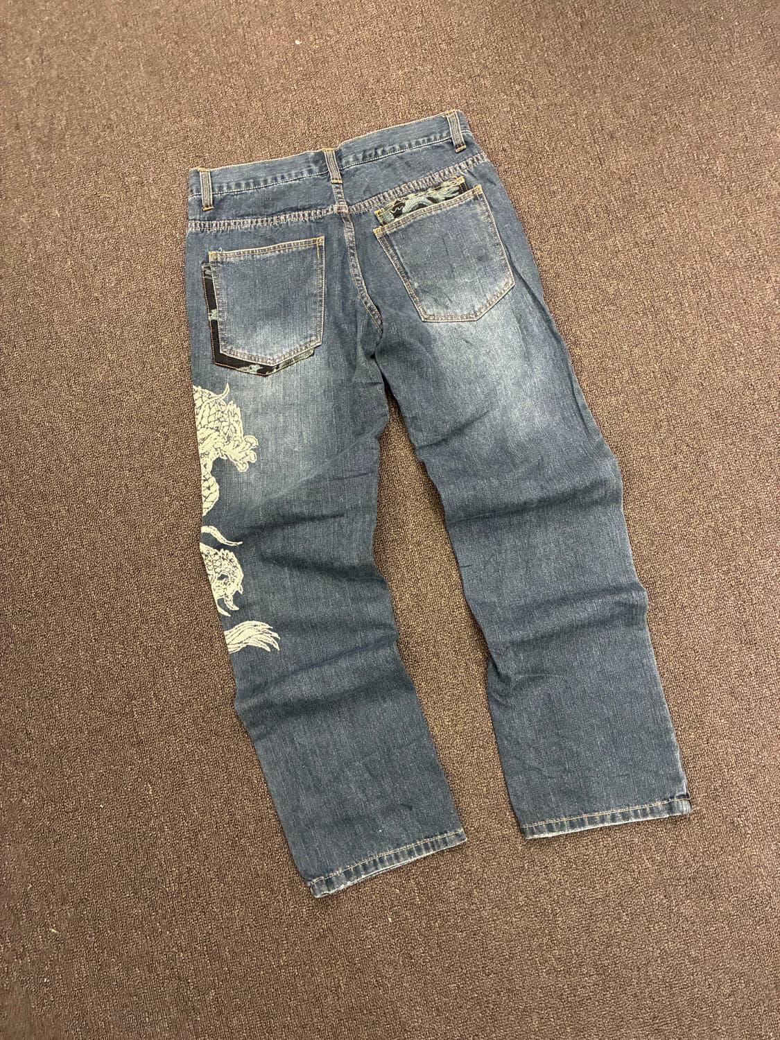 82)Japanese vintage 여성 용 자수 데님팬츠 상품이미지9