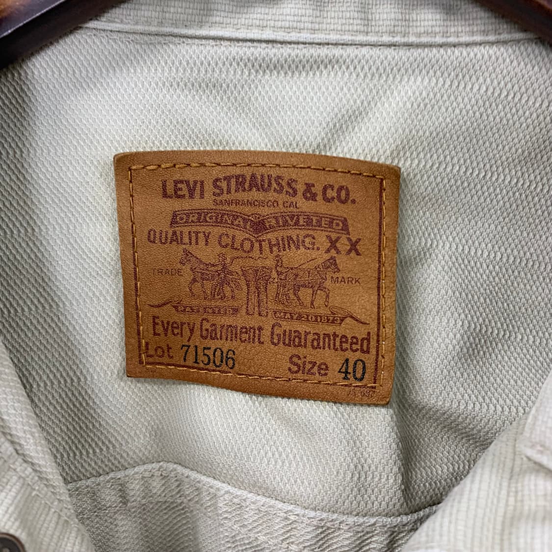 리바이스 xx 레드탭 타입1 신치백 데님 자켓 상품이미지6
