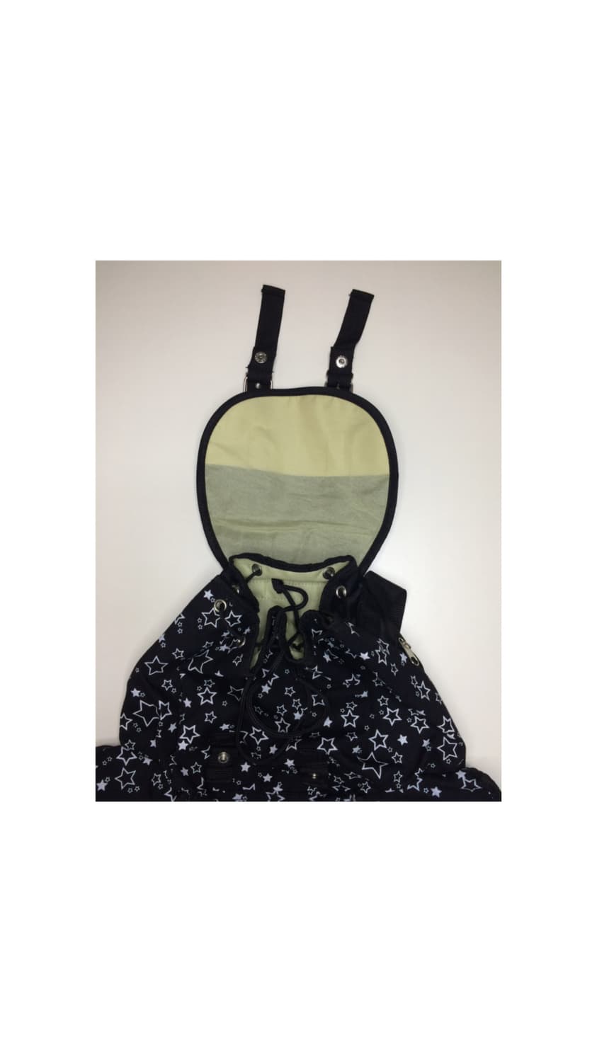 빈티지 블랙 별 무늬 패턴 백팩 상품이미지4