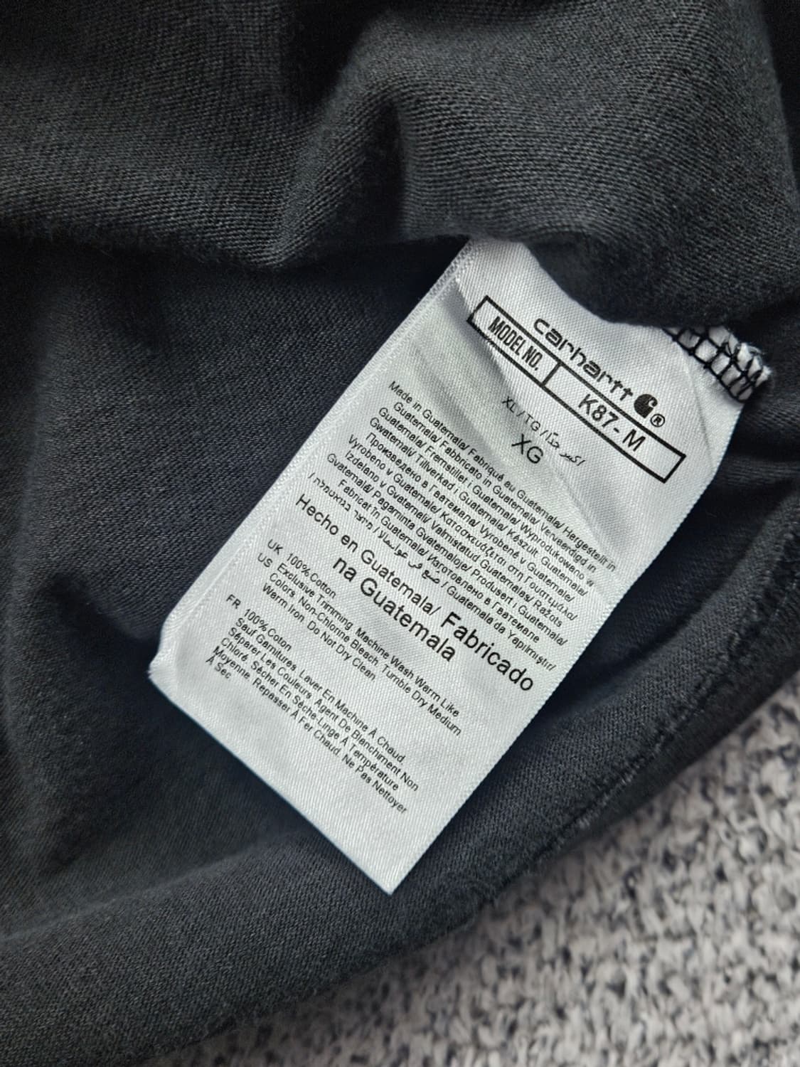 칼하트 체스트 워크 포켓 반팔 티셔츠 ( XL ) / 11507 상품이미지7