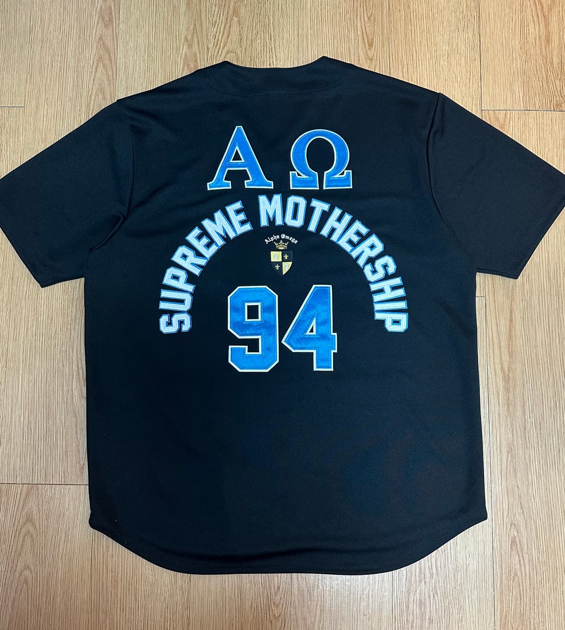 L) 슈프림 알파 오메가 베이스볼 반팔 저지 블랙 상품이미지4