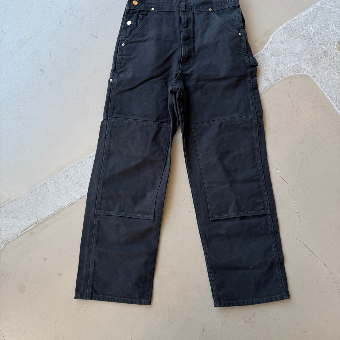 칼하트 덕 캔버스 더블니 오버롤 상품이미지4