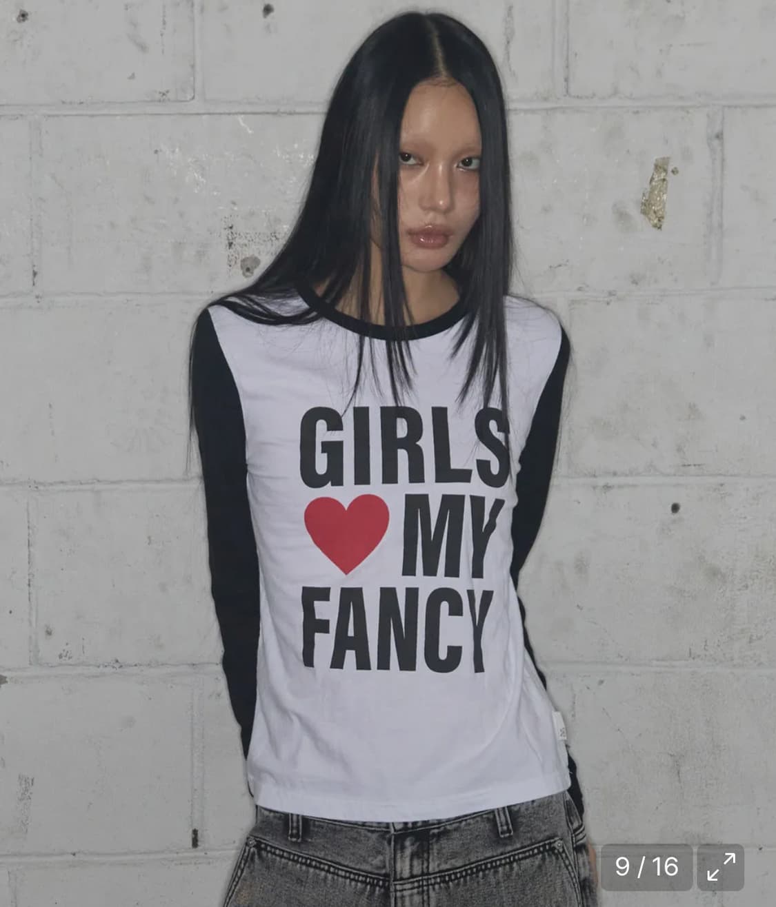 팬시클럽 걸스 마이 팬시 롱슬리브 BLACK 1 size 상품이미지1