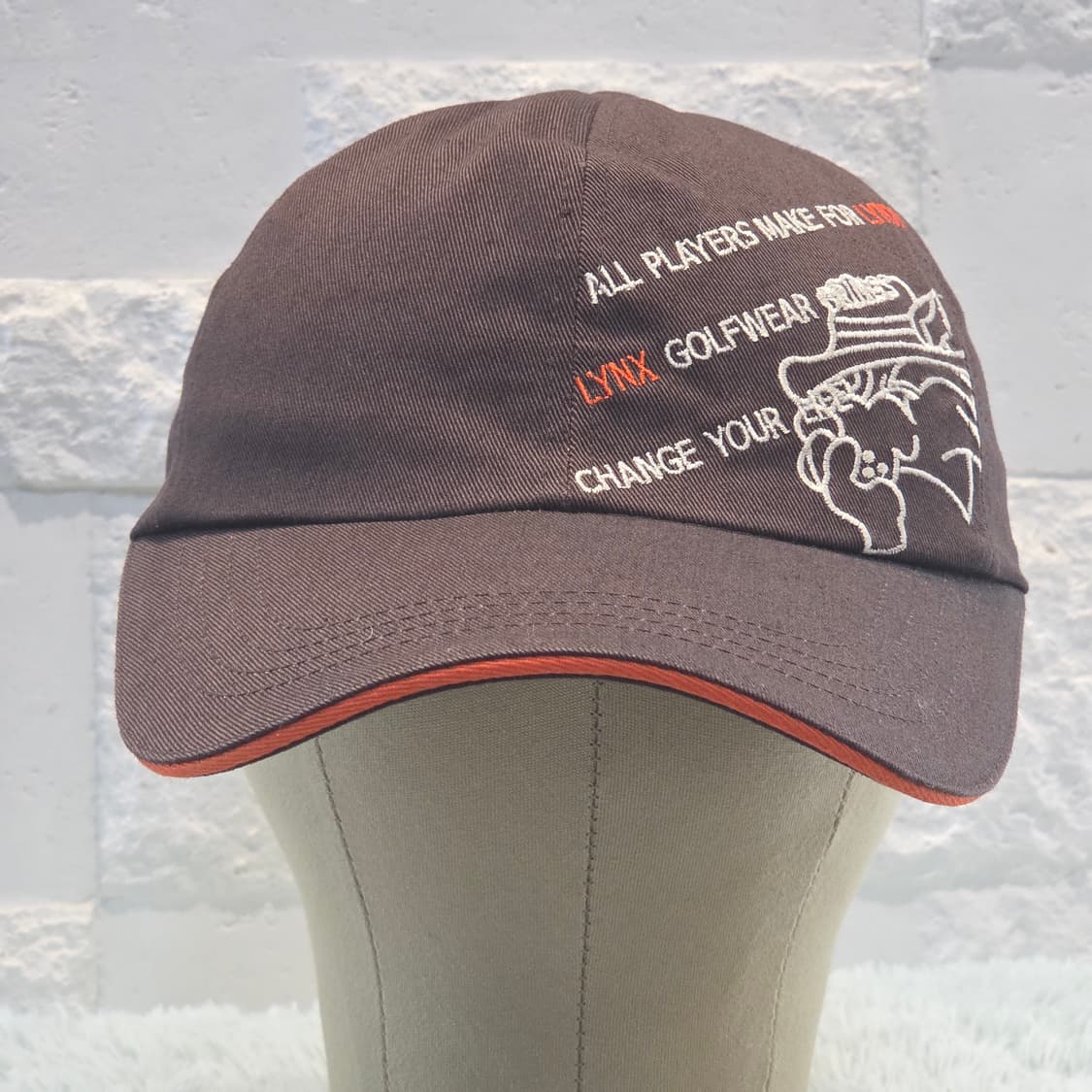 L6-10:링스 골프 자수 볼캡 브라운 오렌지 56-59cm 상품이미지2