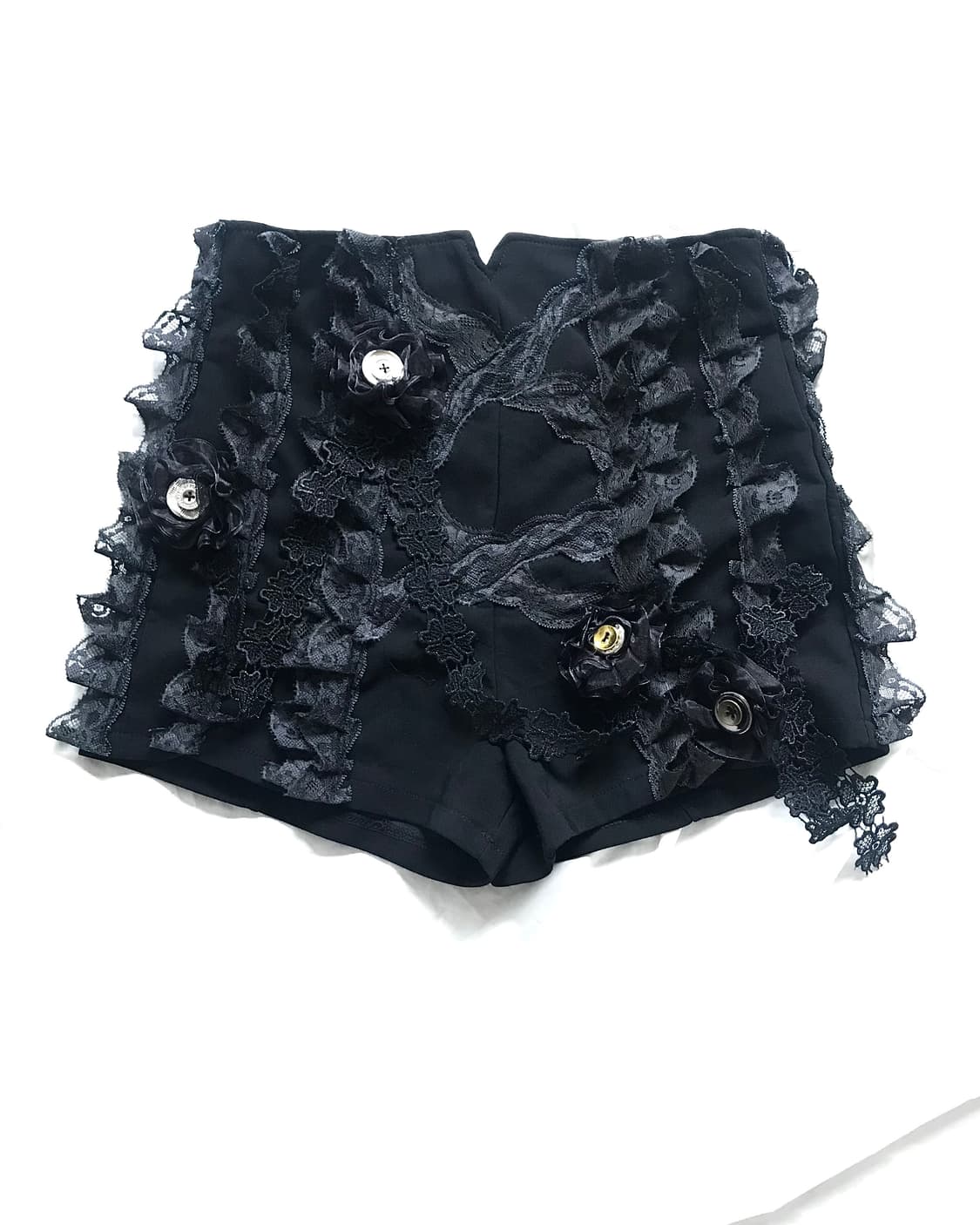 Custom🐾)Antique flower lace mix shorts 상품이미지1