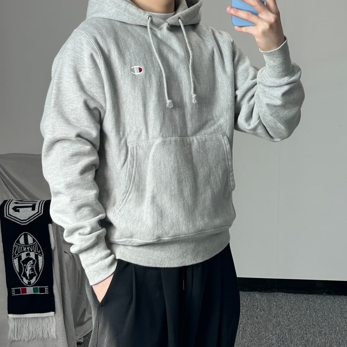 챔피온 리버스위브 기모 후드티 상품이미지2