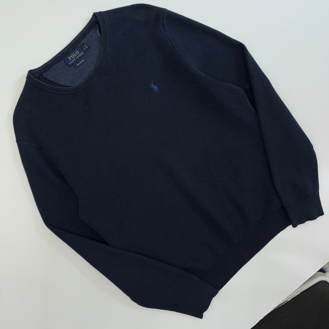 Polo   폴로 랄프로렌 자수 피마 코튼 네이비 니트 상품이미지2
