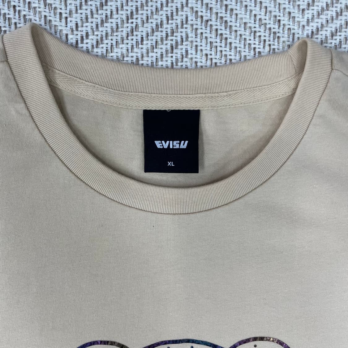 EVISU 베어 반팔티 XL 베이지 상품이미지3