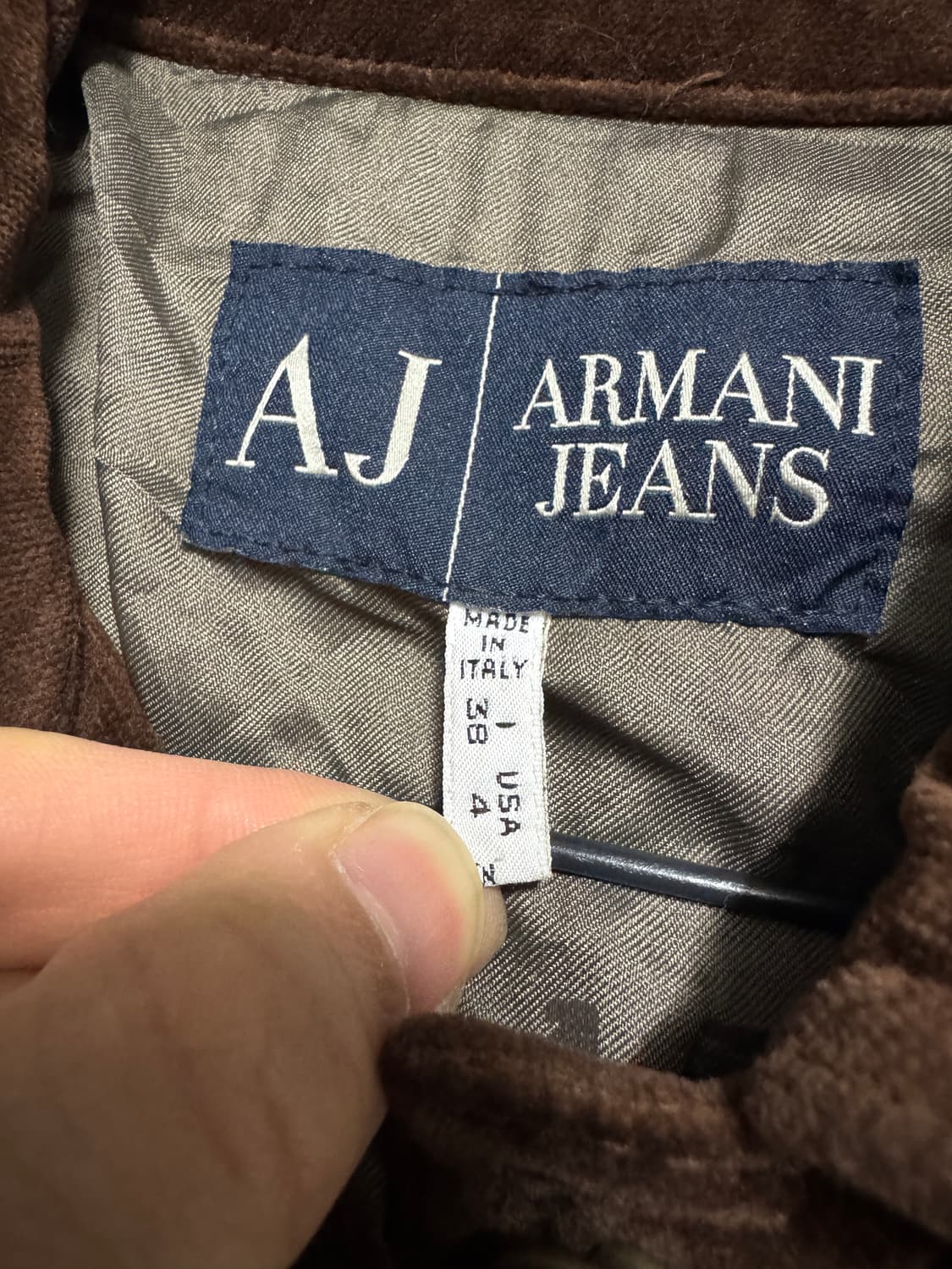 아르마니 진스 벨벳 벨티드 자켓 38 상품이미지6