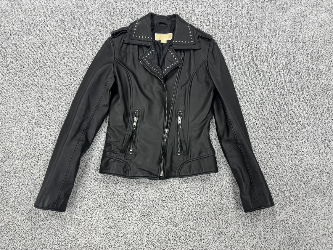 마이클코어스 램스킨 스터디 라이더자켓 상품이미지1