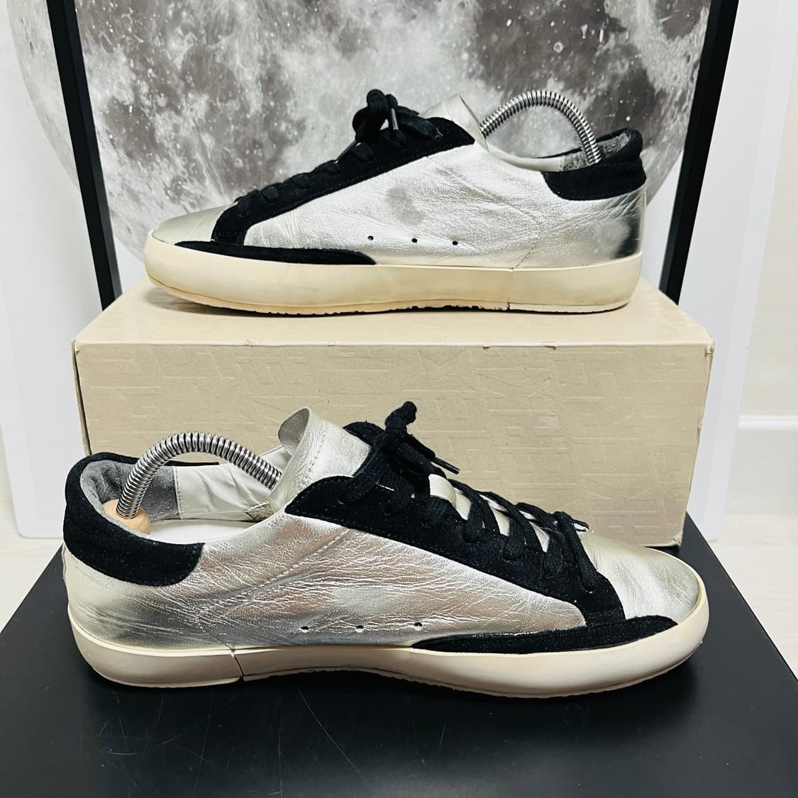 정품 43) 골든구스 실버 블랙 스니커즈 275~280 상품이미지2
