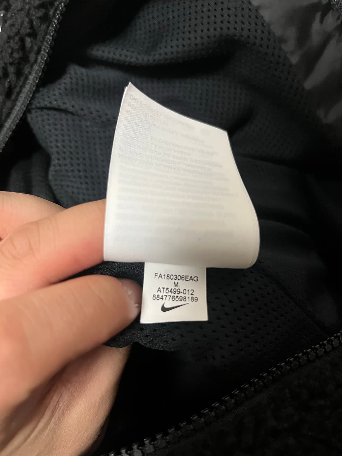[m] 나이키 acg 쉐르파 베스트 블랙 상품이미지8