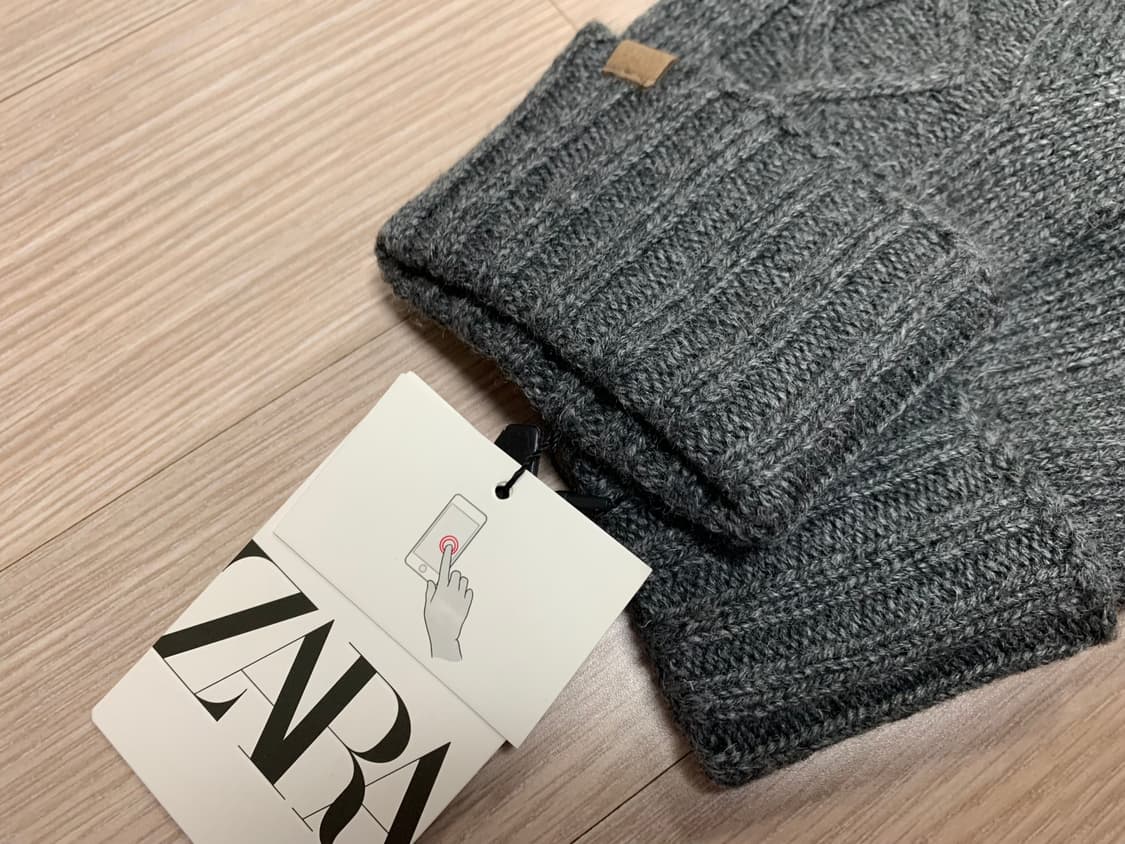 자라 지오메트릭 자카드 장갑 울 케이블 니트 장갑 상품이미지7