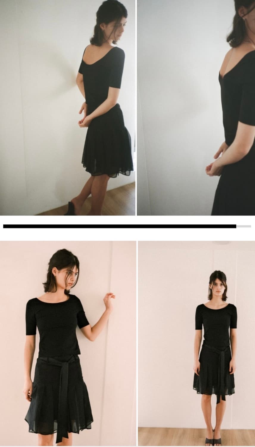 르에 lea 플레인 백 스쿱 티셔츠 상품이미지2