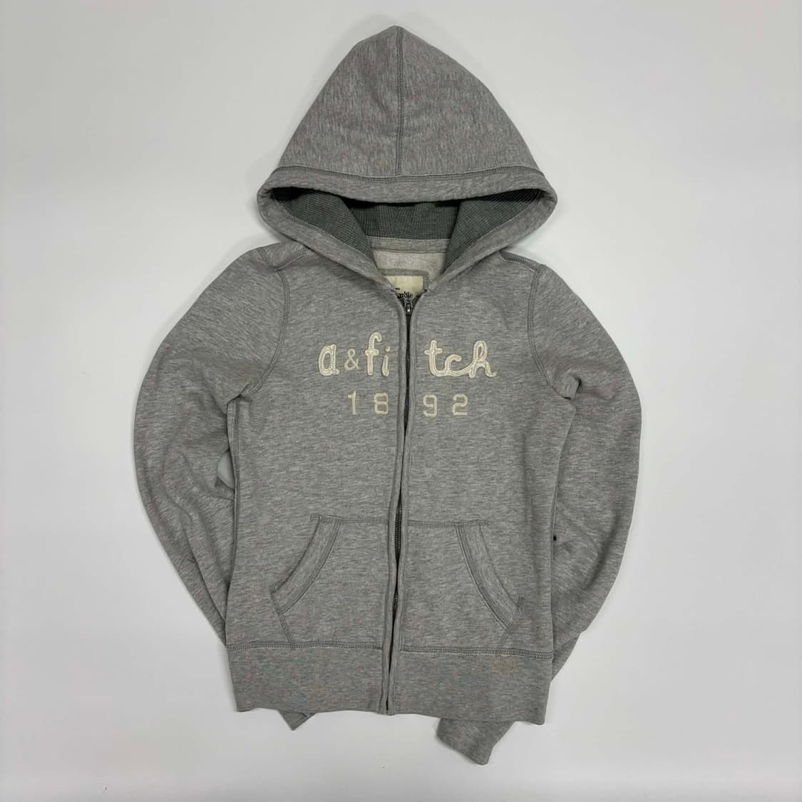 아베크롬비 y2k 여리핏 올드스쿨 그레이 후드집업 희귀져지 상품이미지2