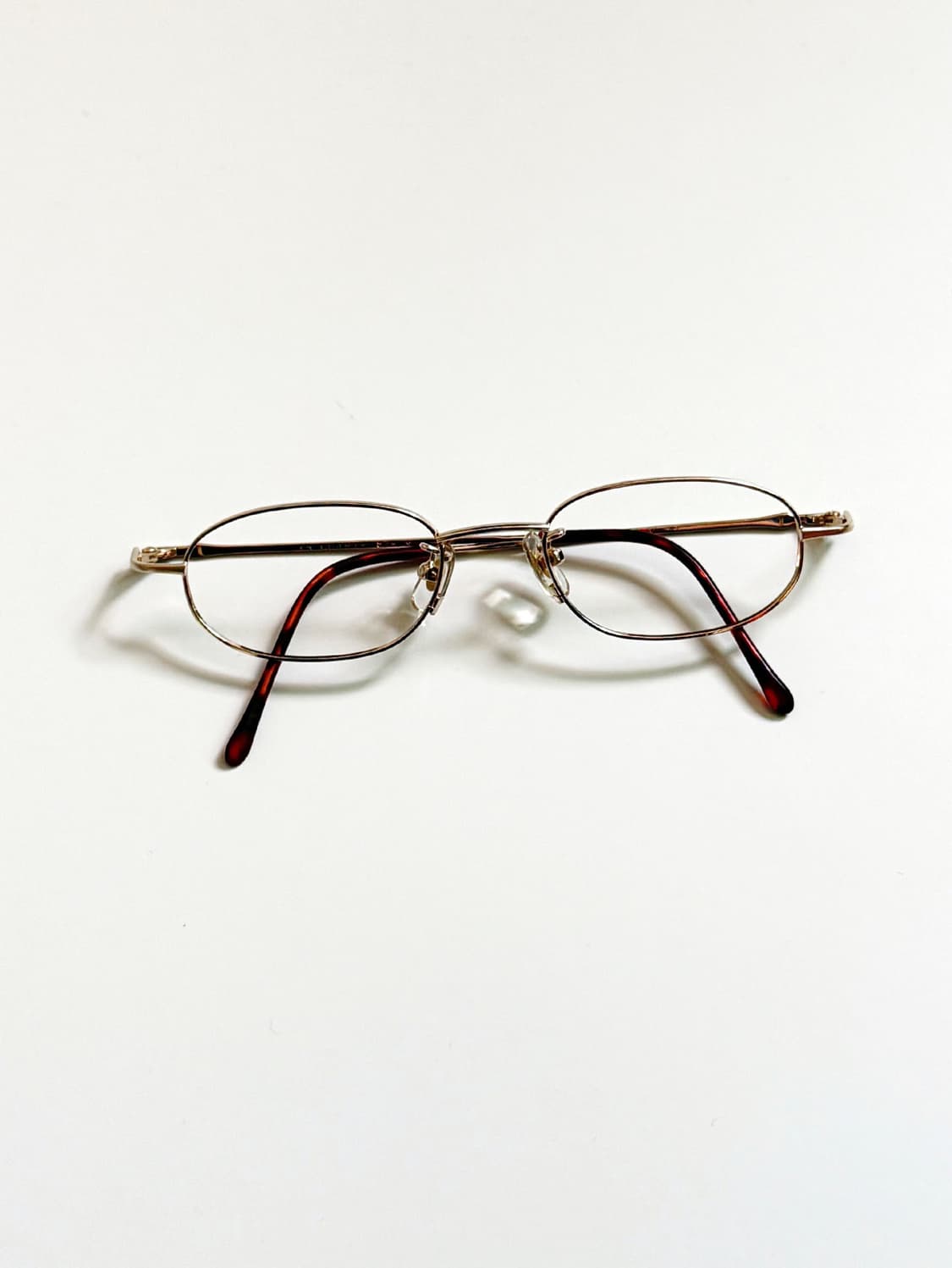 90s 서전 CLARTE 골드 메탈 슬림 오벌 빈티지 안경 상품이미지1